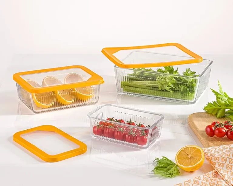 ظرف-شیشه-ای-دربدار-پرتقالی-شیاردار-1.1-لیتر-لیمون-2098